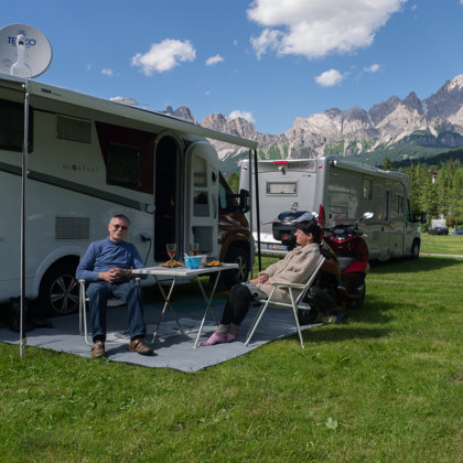 Camping Dolomiti, kurā pavadījām trīs dienas
