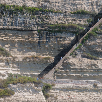 Skats uz Bonifācijas pilsētu no jūras 